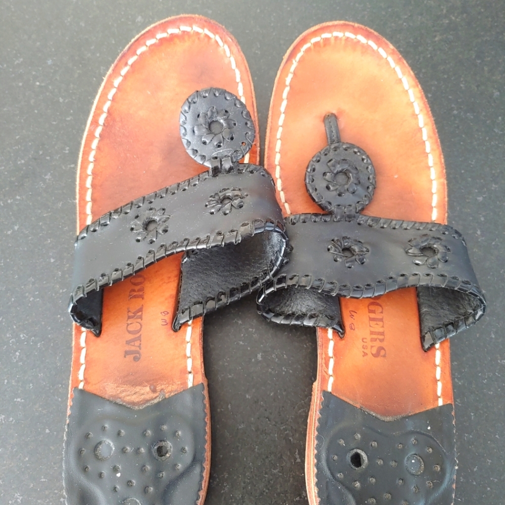 Black Jack Rogers sandals, size 8